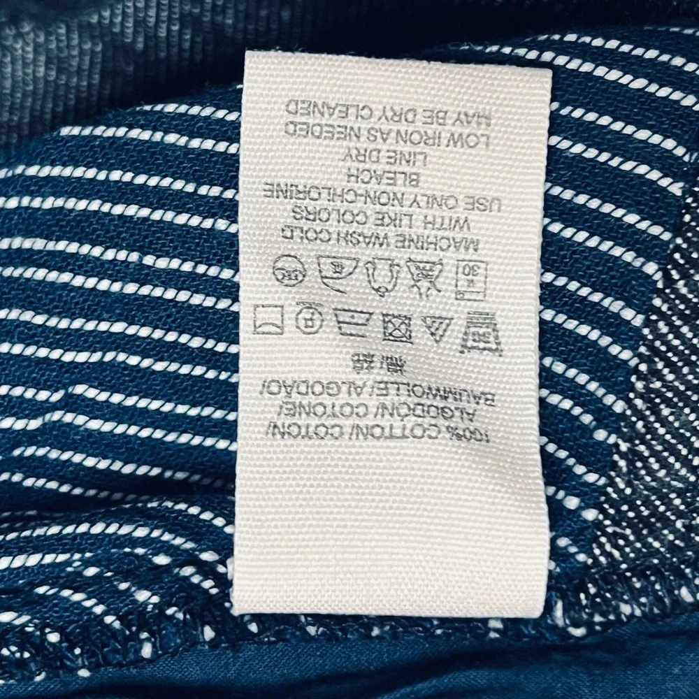 Free People Rumors Yarn Dyed Harem pant in blue stripe size 2